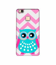 Amazon Brand - Solimo Designer Sky Blue Owl 3D Printed Hard Back Case Mobile Cover for Huawei P9 lite