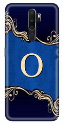 Amazon Brand - Solimo Designer Blue Pattern Alphabet-O 3D Printed Hard Back Case Mobile Cover for Oppo A5 (2020)