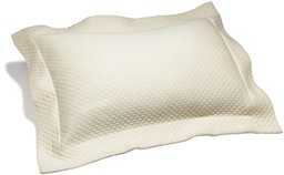 Pinzon Diamond Matelasse 20 by 36-Inch King Sham, Cream