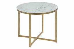 Marque Amazon - Movian Rom - Table de Chevet, 50 x 50 x 42 cm, Blanc