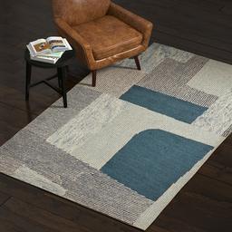 Amazon Brand – Rivet Modern Geometric Area Rug, 5 x 8 Foot, Blue Multicolor