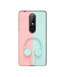 Amazon Brand - Solimo Designer Head Phone 3D Printed Hard Back Case Mobile Cover for Nokia 6.1 Plus