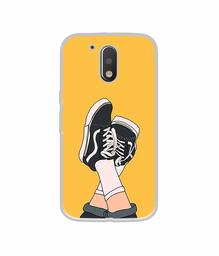 Amazon Brand - Solimo Designer Boy Shoes Pattern UV Printed Soft Back Case Mobile Cover for Motorola Moto G4 Plus