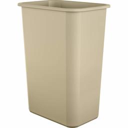 AmazonBasics 10 Gallon Waste Basket, Beige, 4-Pack