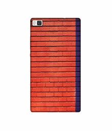 Amazon Brand - Solimo Designer Red and Purple Brick 3D Printed Hard Back Case Mobile Cover for Huawei P8