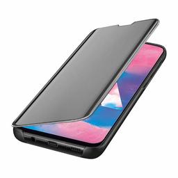 Amazon Brand - Solimo Protective Clear View flip Cover for Samsung Galaxy M30 (Black)