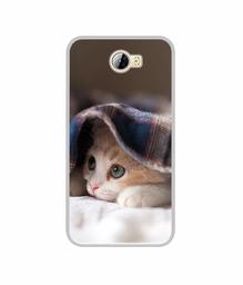 Amazon Brand - Solimo Designer Sleepy Kitten UV Printed Soft Back Case Mobile Cover for Huawei Honor Bee 4G