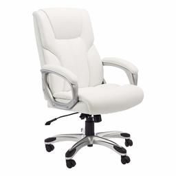 AmazonBasics Chaise de Bureau à Dossier Haut AmazonBasics High-Back Executive Office Chair Blanc