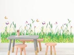 Amazon Brand - Solimo Wall Sticker for Home (Grassland, ideal size on wall , 100 cm X 35 cm)