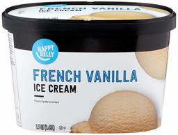 Amazon Brand - Happy Belly French Vanilla Ice Cream, 48 Fl Oz (Frozen)