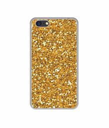 Amazon Brand - Solimo Designer Golden Sparkle UV Printed Soft Back Case Mobile Cover for Oppo A71