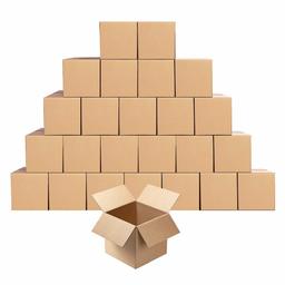 EONO Essentials 12.70x12.70x12.70cm Small Packing Shipping Mailing Boxes Set of 25 Single Wall Cardboard Box