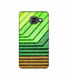 Amazon Brand - Solimo Designer Green Shad Texture 3D Printed Hard Back Case Mobile Cover for Samsung Galaxy A3 (2016)