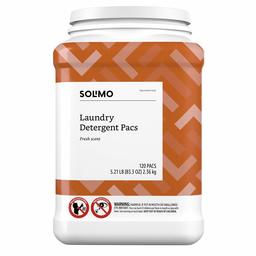 Amazon Brand - Solimo Laundry Detergent Pacs, Fresh Scent, 120 count