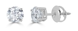 14k White Gold Round-Cut Diamond Stud Earrings (3/4cttw, J-K Color, I2-I3 Clarity)