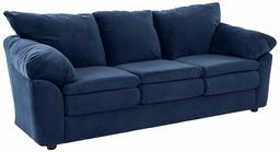 Amazon Brand – Ravenna Home Darian Blue Velvet Oversized Pillow Sofa, 92