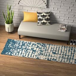 Amazon Brand – Rivet Modern Handtufted Cotton and Wool Rug Runner, 2'6