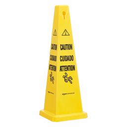 AmazonCommercial Floor Safety Cone, 36-Inch - Caution, Multilingual - 4-Pack