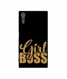 Amazon Brand - Solimo Designer Sparkle Girl Boss 3D Printed Hard Back Case Mobile Cover for Sony Xperia XZ Dual