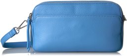 Amazon Brand - The Fix Alexandria bolsa cruzada de piel, Alexandria Bolso cruzado de piel, Azul cielo, Una talla