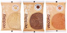 Amazon Brand – Vedaka Combo Pack of 3 (Toor dal, 1kg + Black Chana, 1kg + Red masoor dal, 1kg)