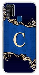 Amazon Brand - Solimo Designer Multicolor Blue Pattern Alphabet-C Printed Soft Back Case Mobile Cover for Samsung Galaxy M31