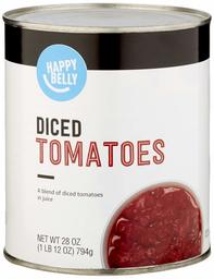 Amazon Brand- Happy Belly Diced Tomatoes in Tomato Juice, 28 Ounce