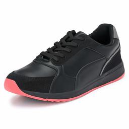 Klepe Men's Double Color Running Shoes-9 UK (43 EU) (10 US) (KP841/BLKRED)