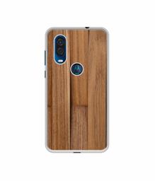 Amazon Brand - Solimo Designer Wooden Art UV Printed Soft Back Case Mobile Cover for Motorola One Vision