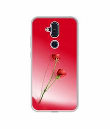 Amazon Brand - Solimo Designer Red Roses UV Printed Soft Back Case Mobile Cover for Nokia 8.1