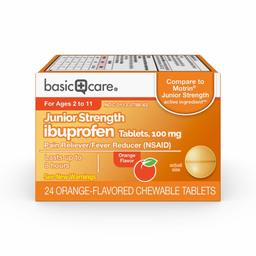 Basic Care Junior Strength Ibuprofen Tablets, 100mg, 24 Count