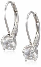 Platinum Plated-Sterling Silver Cubic Zirconia