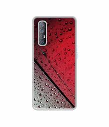 Amazon Brand - Solimo Designer Water Drop On Glass UV Printed Soft Back Case Mobile Cover for Oppo Reno 3 Pro