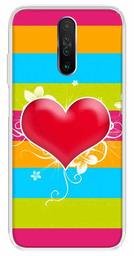 Amazon Brand - Solimo Designer Multicolor Horizontal Heart Pattern Printed Soft Back Case Mobile Cover for Poco X2 / Xiaomi Redmi K30