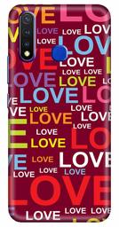 Amazon Brand - Solimo Designer Typography Love Red Pattern Design 3D Printed Hard Back Case Mobile Cover for Vivo Y19 / Vivo U20