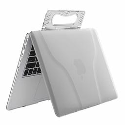 Eono Essentials Hard Case for MacBook Pro 13 Case 2018 2017 2016 Release A1989/A1706/A1708, Ultra Slim Plastic Protective Snap On Shell Cover Kickstand/Handle 2-in-1 Design, Clear