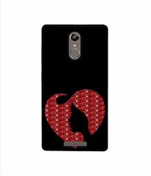 Amazon Brand - Solimo Designer Heart Shape Lady with Glitter 3D Printed Hard Back Case Mobile Cover for Gionee S6s