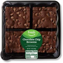 Fresh Brand – Chocolate Chip Brownie, 12 oz (4 ct)