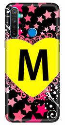 Amazon Brand - Solimo Designer Heart Pattern Alphabet-M 3D Printed Hard Back Case Mobile Cover for Realme 5 / Realme 5s / Realme 5i / Narzo 10