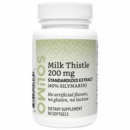 Amazon Brand - Solimo Milk Thistle 200mg, 90 Softgels, Up to Three Month Supply