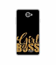 Amazon Brand - Solimo Designer Sparkle Girl Boss UV Printed Soft Back Case Mobile Cover for Panasonic P71