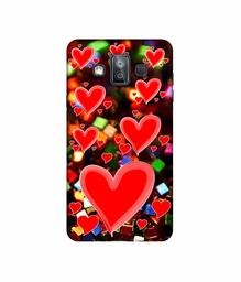 Amazon Brand - Solimo Designer Heart Texture on Glitters 3D Printed Hard Back Case Mobile Cover for Samsung Galaxy J7 Duo