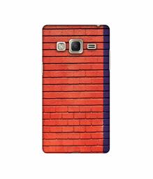 Amazon Brand - Solimo Designer Red and Purple Brick 3D Printed Hard Back Case Mobile Cover for Samsung Z3