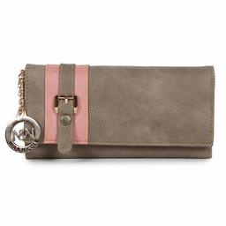 Nia & Nicole Women's Wallet (Beige, Peach)