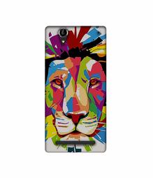 Amazon Brand - Solimo Designer Lion Multicolor Vector 3D Printed Hard Back Case Mobile Cover for Sony Xperia T2 Ultra