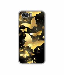 Amazon Brand - Solimo Designer Golden Butterfly Pattern UV Printed Soft Back Case Mobile Cover for InFocus Turbo 5 Plus