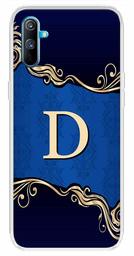 Amazon Brand - Solimo Designer Multicolor Blue Pattern Alphabet-D Printed Soft Back Case Mobile Cover for Realme C3