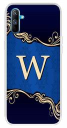 Amazon Brand - Solimo Designer Multicolor Blue Pattern Alphabet-W Printed Soft Back Case Mobile Cover for Realme C3