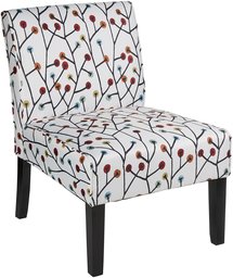 WC Red Hook Furniture Martina Contemporary Armless Fabric Accent Chair - Floral