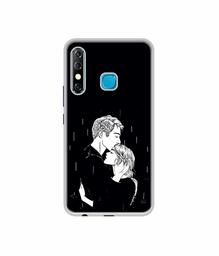 Amazon Brand - Solimo Designer Couples Standing in Rain UV Printed Soft Back Case Mobile Cover for Infinix Hot 8